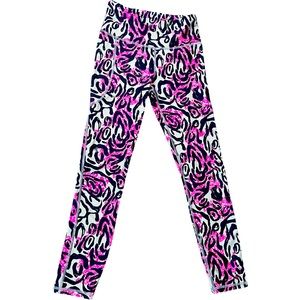 Under Armour women’s athletic leggings, navy light and pink size small.